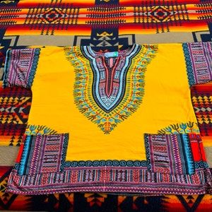 Colorful vintage tunic / dress w pockets